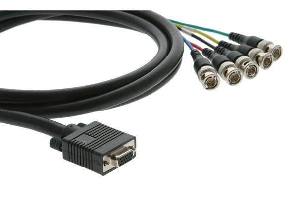 Kramer Videokabel HD15F - 5xBNC -  0,9 m 28AWG Mørk Grå Kabel 